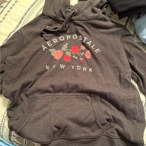 Aeropostale dark grey Hoodie with Floral Design